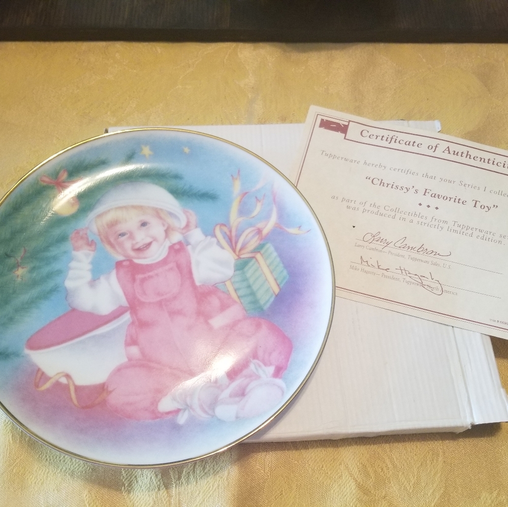 Chrissy's favorite toy Collector Plate Tupperware